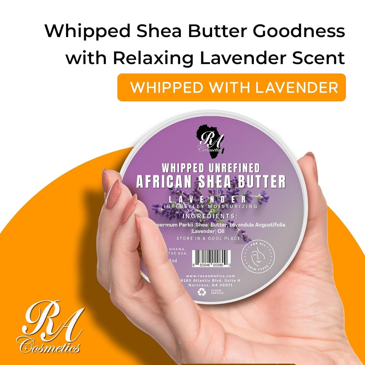 Rich Lavender Shea Body Butter 340g - Soothing Moisturizer