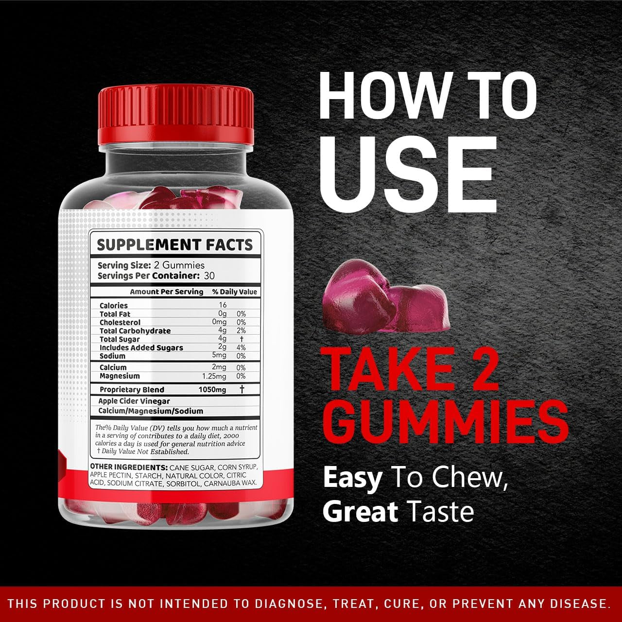 Men's Energy Boost Gummies - 60 Count
