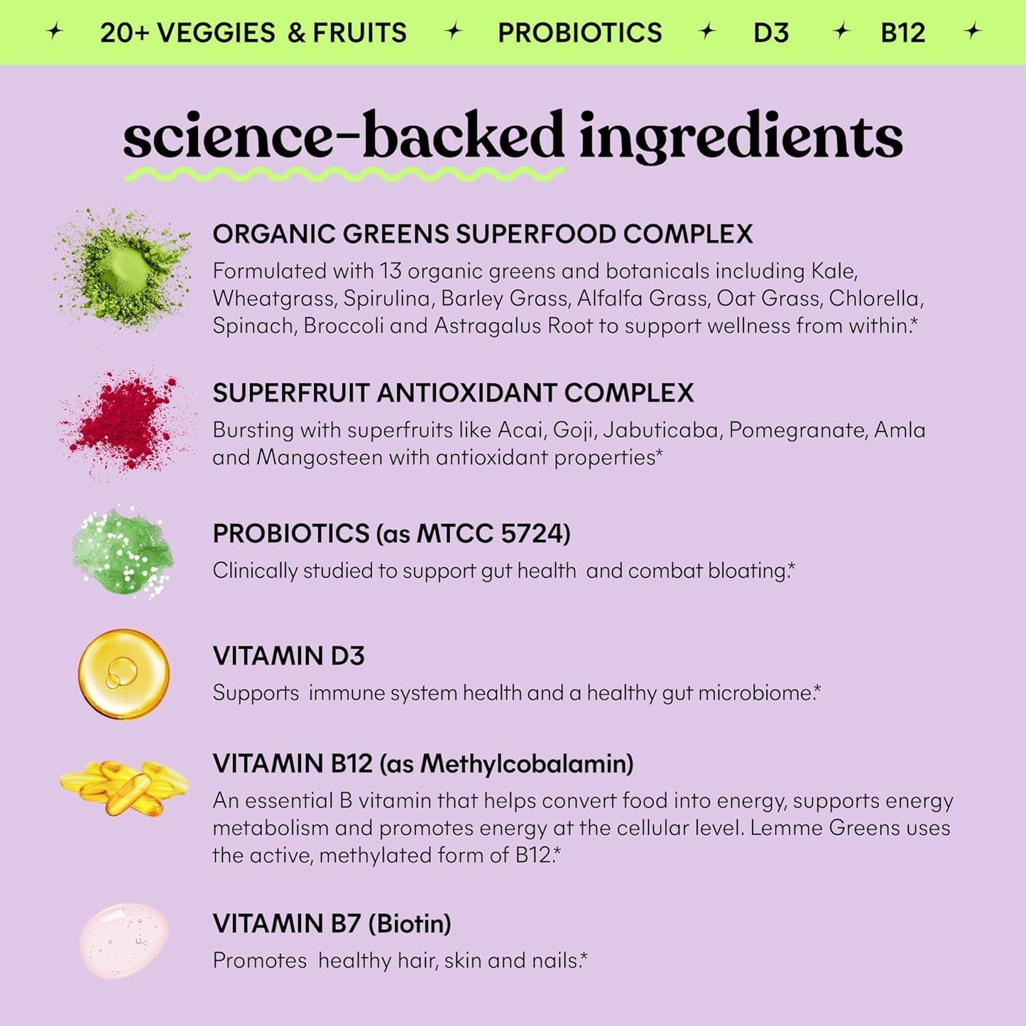 Natural Green Superfood Gummies 60ct - Digestive Health Boost