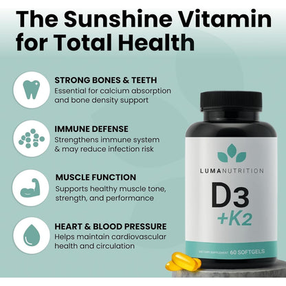 Strong Bone Vitamin D3 & K2 10000 IU Softgels