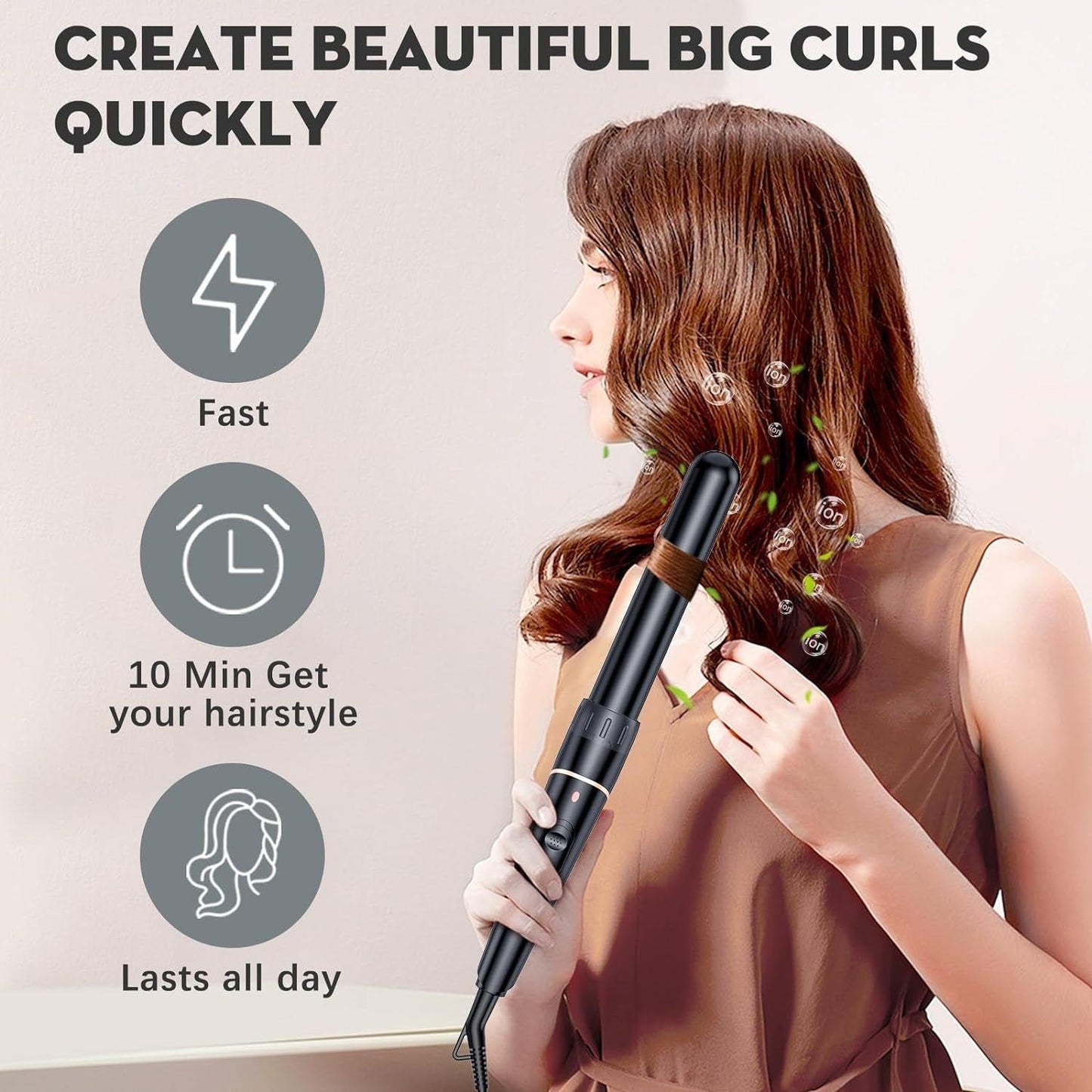 Premium 6-in-1 Ceramic Curling Iron Set