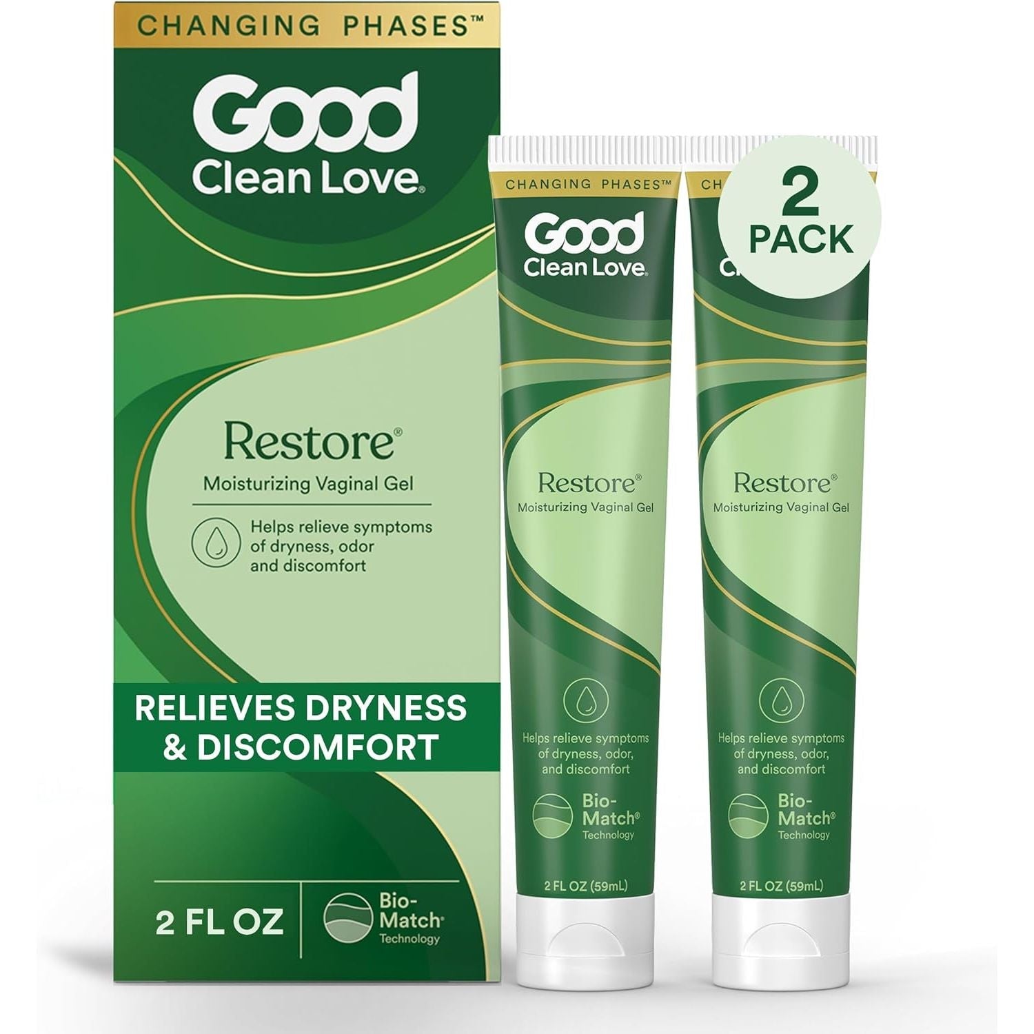Natural Soothing Vaginal Moisturizer Gel 2 Pack - Mycosmeticslondon