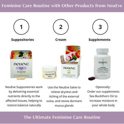 Natural Vaginal Dryness Relief Suppositories 8 Pack