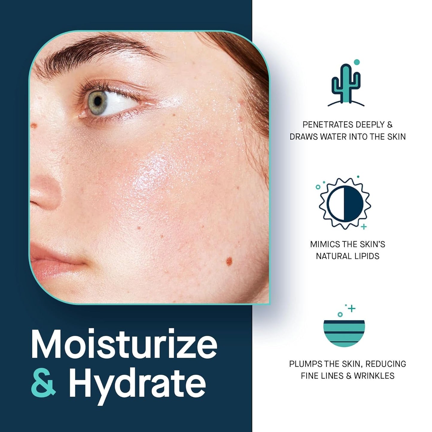 Natural Hyaluronic Acid Face Serum for Dewy Skin