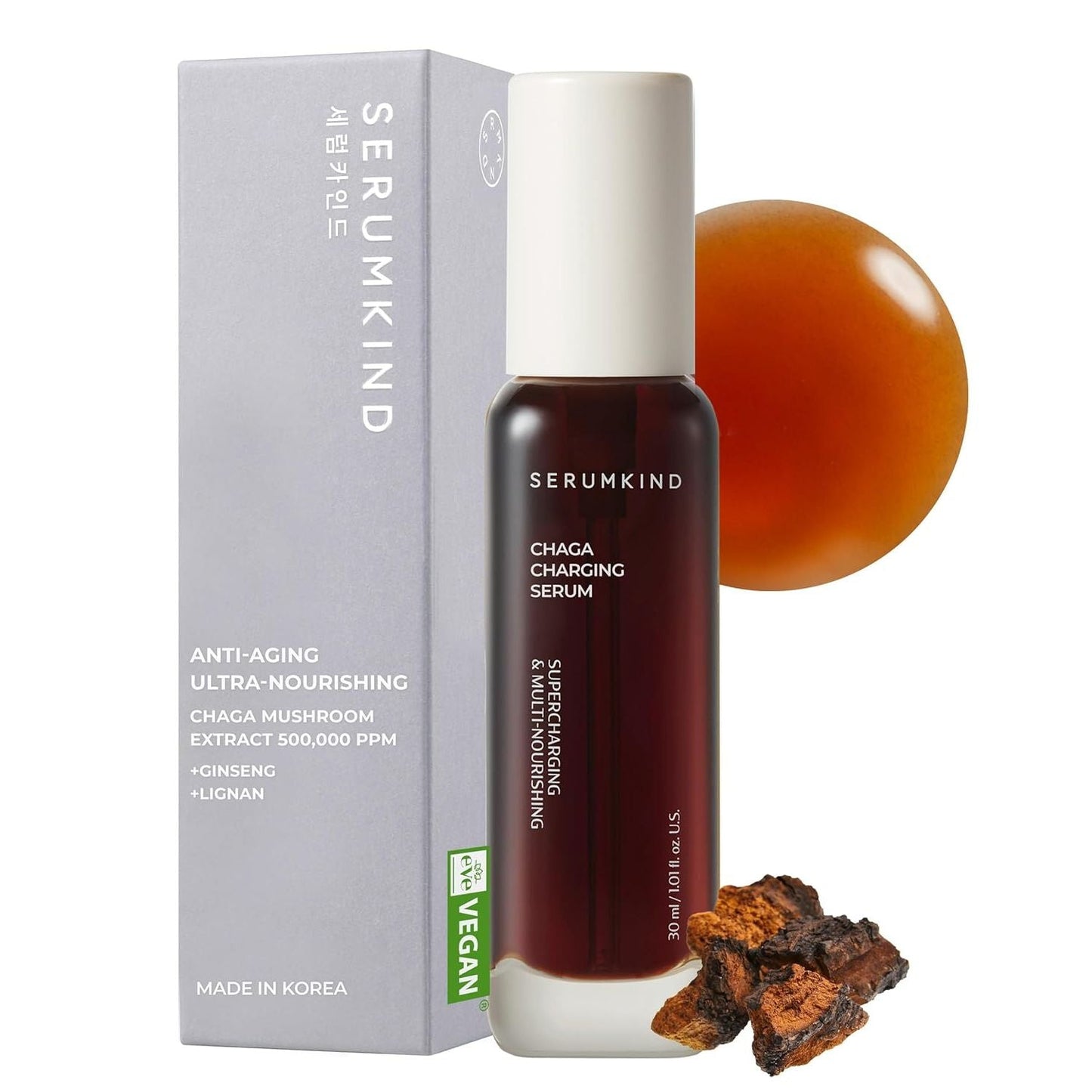 Natural Chaga Mushroom Face Serum - Intensive Moisture - Mycosmeticslondon