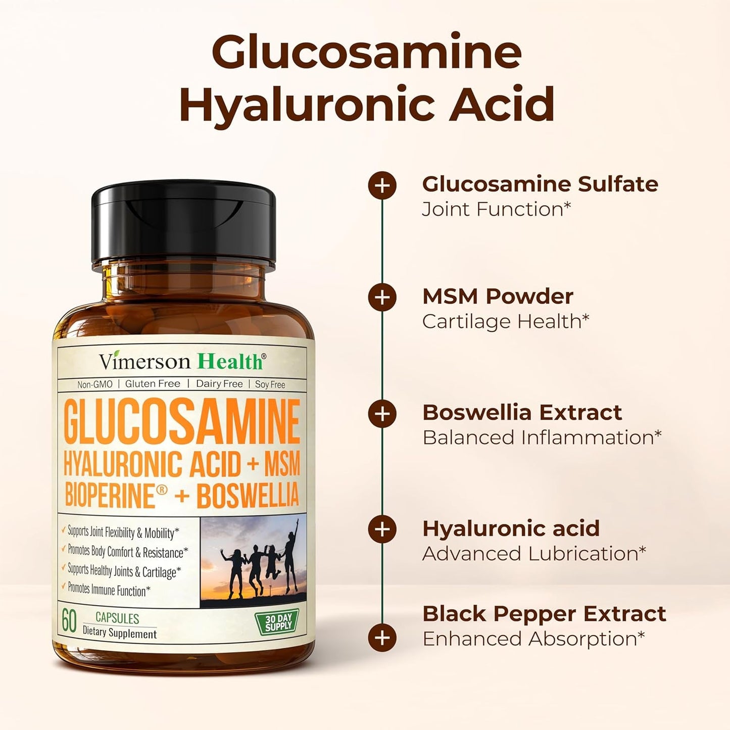 Joint Care Glucosamine Hyaluronic Acid 60 Tablets