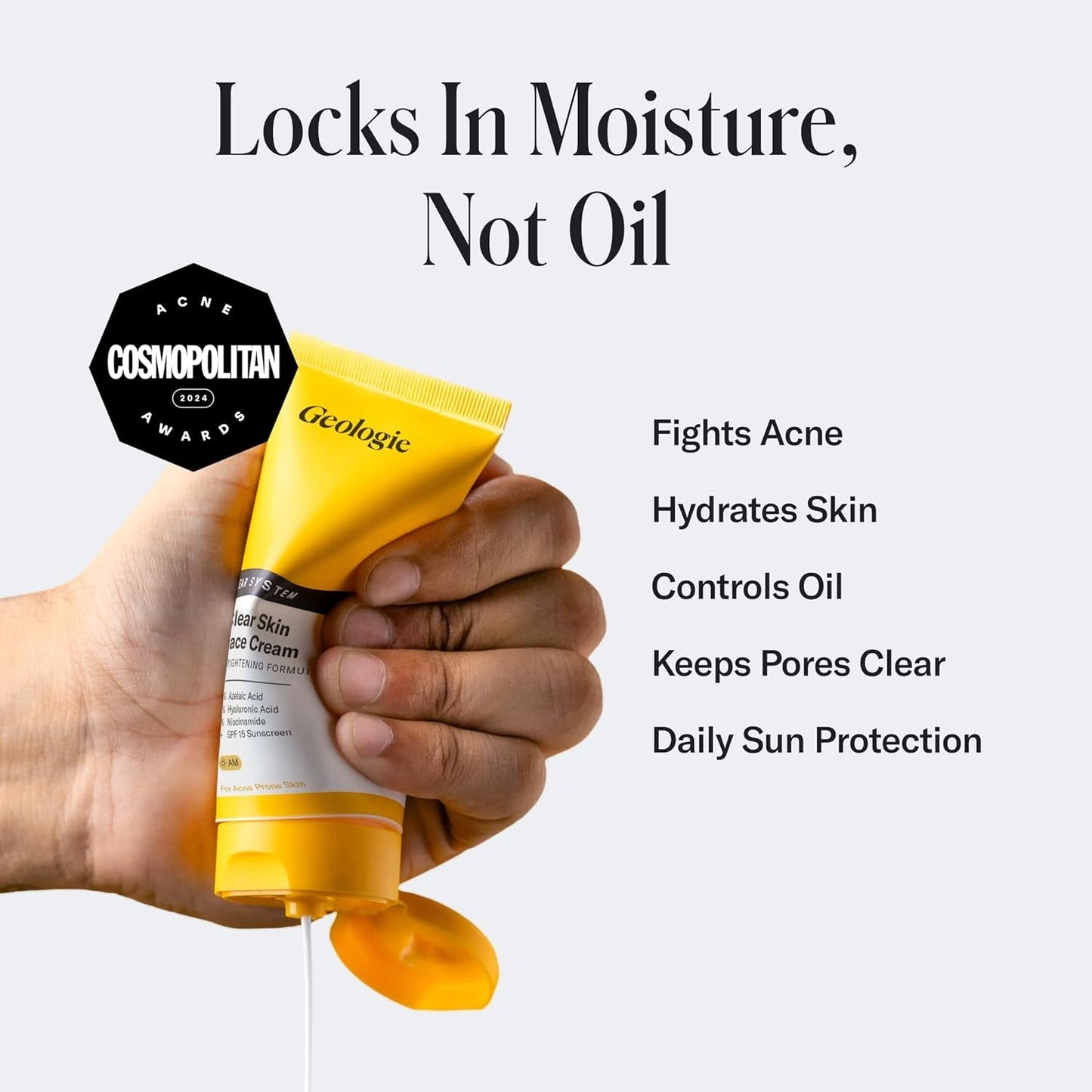 Natural Face Moisturizer Cream with SPF and Acne Control