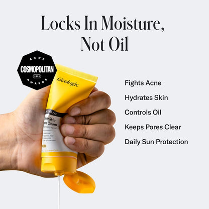 Natural Face Moisturizer Cream with SPF and Acne Control