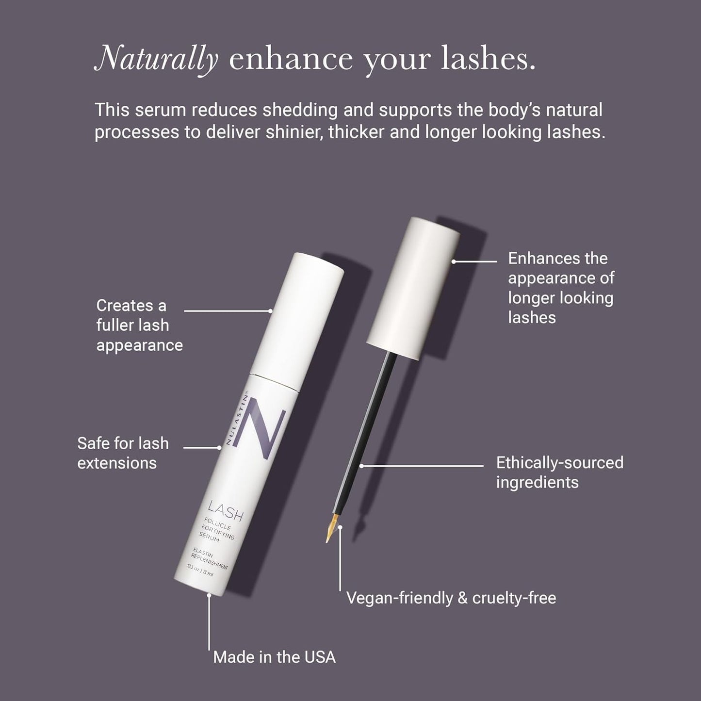Natural Lash Growth Enhancing Serum 3ml