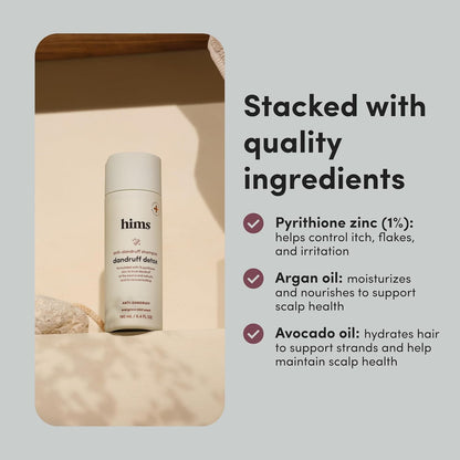 Gentle Dandruff Control Shampoo with Zinc & Argan Oil