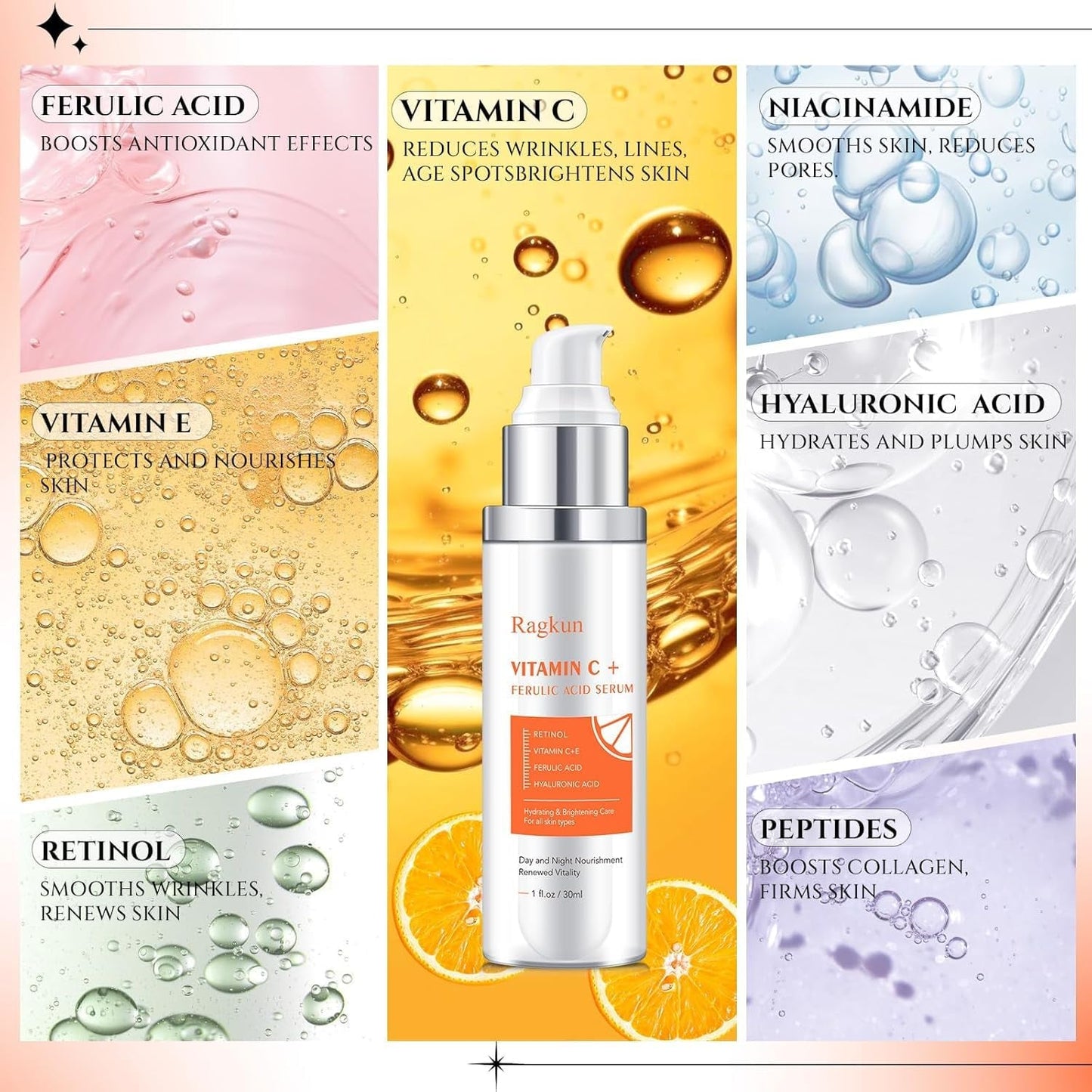 Natural Vitamin C Face Serum 20% - Anti Aging Moisturizer