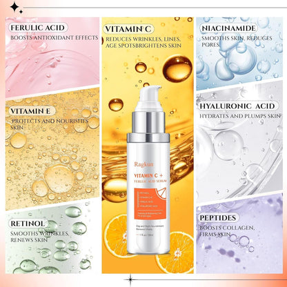 Natural Vitamin C Face Serum 20% - Anti Aging Moisturizer