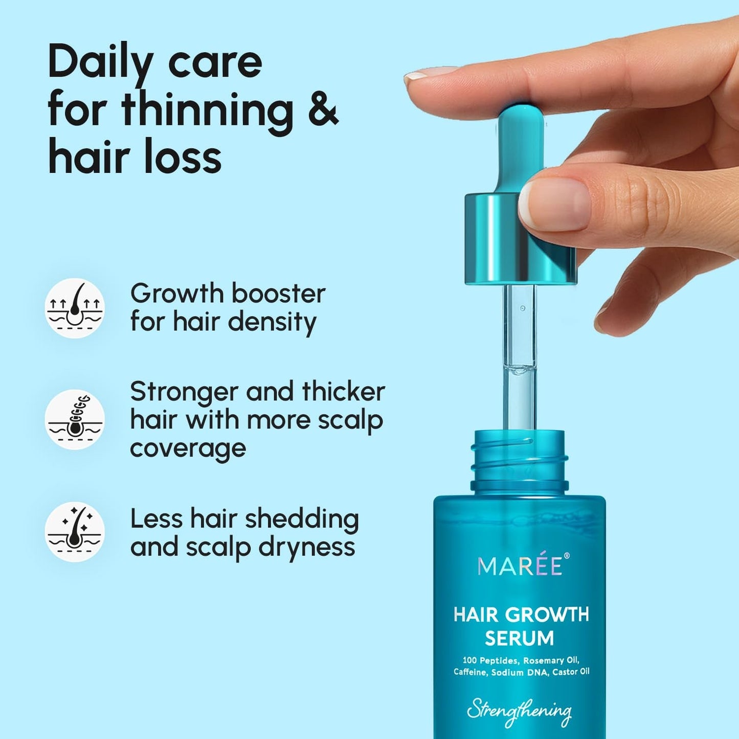 Nourishing Hair Growth Serum for Thicker Longer Hair