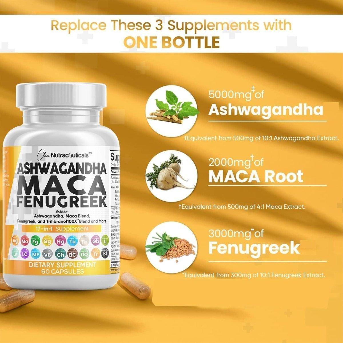 Natural Multi Herb Maca Supplement - 60 Capsules