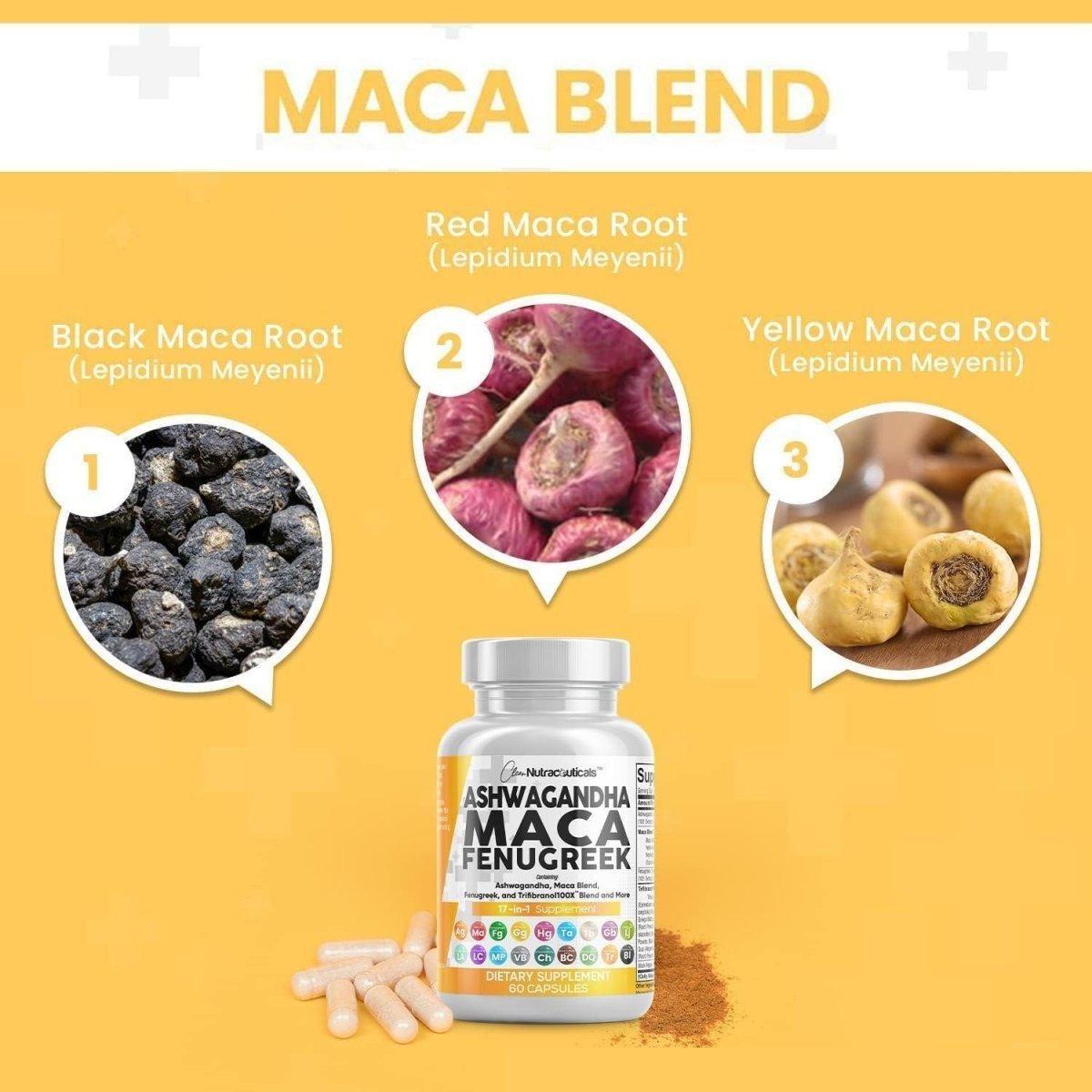 Natural Multi Herb Maca Supplement - 60 Capsules