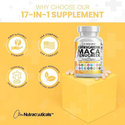 Natural Multi Herb Maca Supplement - 60 Capsules