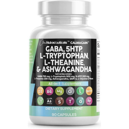 Natural Stress Relief Supplement - 60 Capsules - Mycosmeticslondon