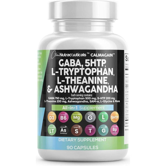 Natural Stress Relief Supplement - 60 Capsules - Mycosmeticslondon