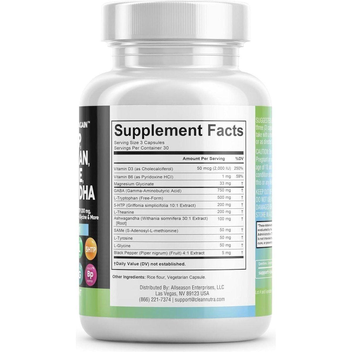 Natural Stress Relief Supplement - 60 Capsules