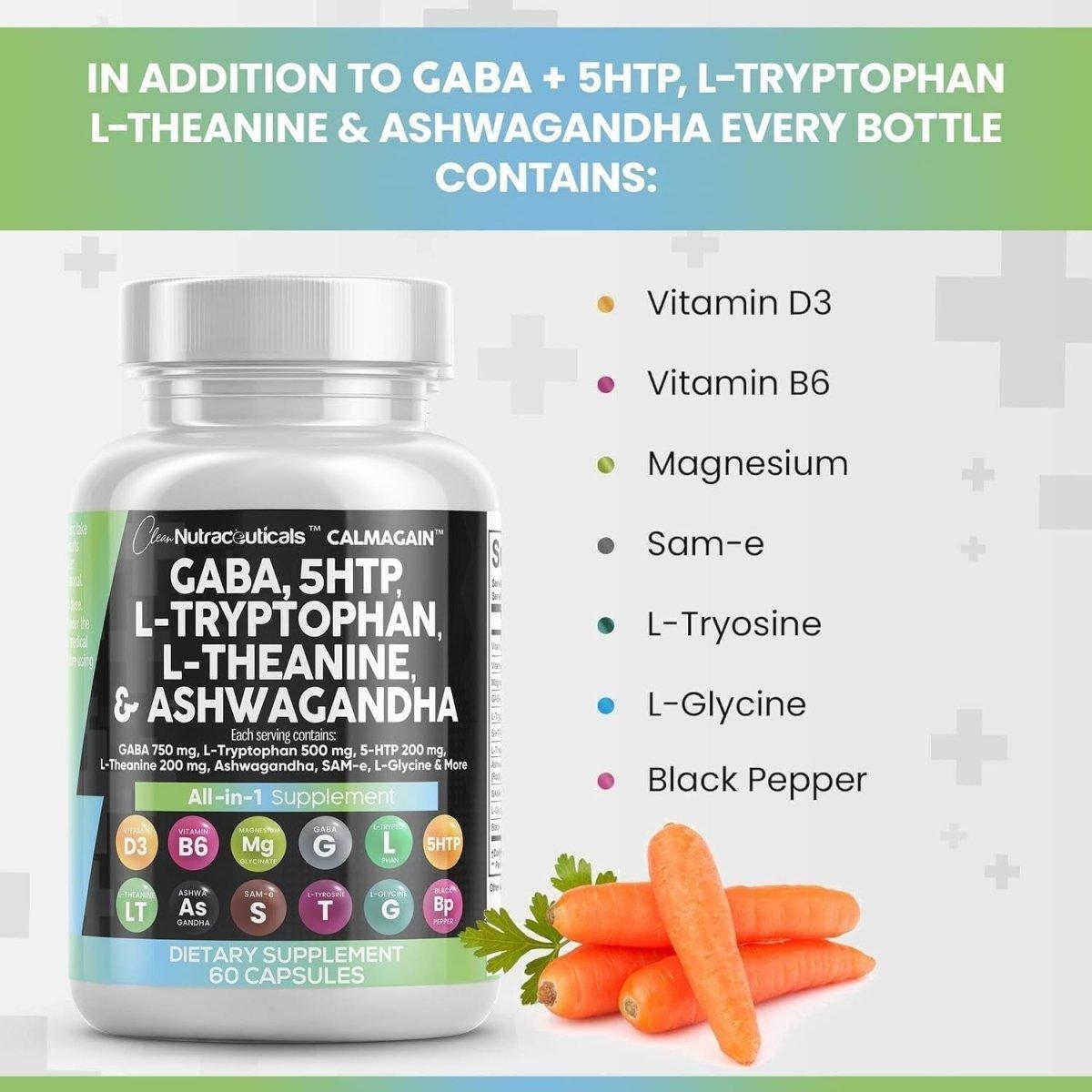 Natural Stress Relief Supplement - 60 Capsules