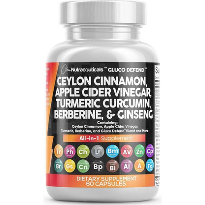 Natural Blood Sugar Support Supplement - 60 Capsules - Mycosmeticslondon