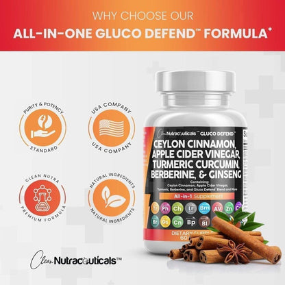 Natural Blood Sugar Support Supplement - 60 Capsules