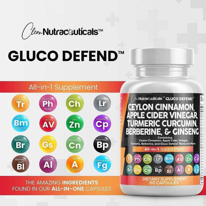 Natural Blood Sugar Support Supplement - 60 Capsules