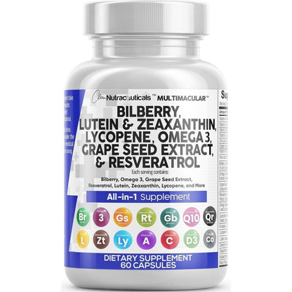 Advanced Eye Care Multivitamin Supplement - 60 Capsules - Mycosmeticslondon