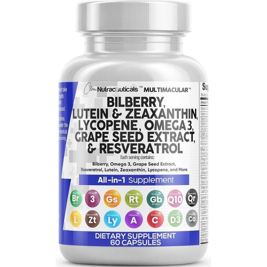 Advanced Eye Care Multivitamin Supplement - 60 Capsules - Mycosmeticslondon