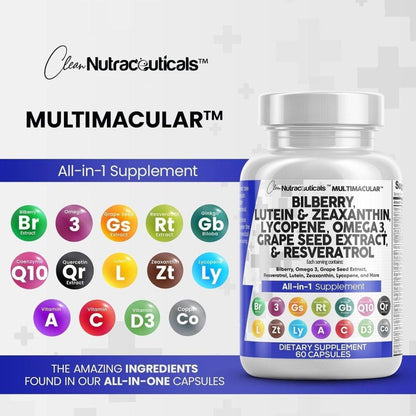Advanced Eye Care Multivitamin Supplement - 60 Capsules