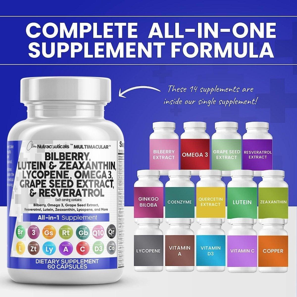 Advanced Eye Care Multivitamin Supplement - 60 Capsules