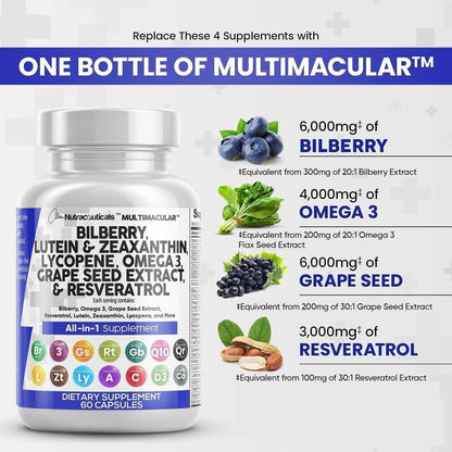 Advanced Eye Care Multivitamin Supplement - 60 Capsules