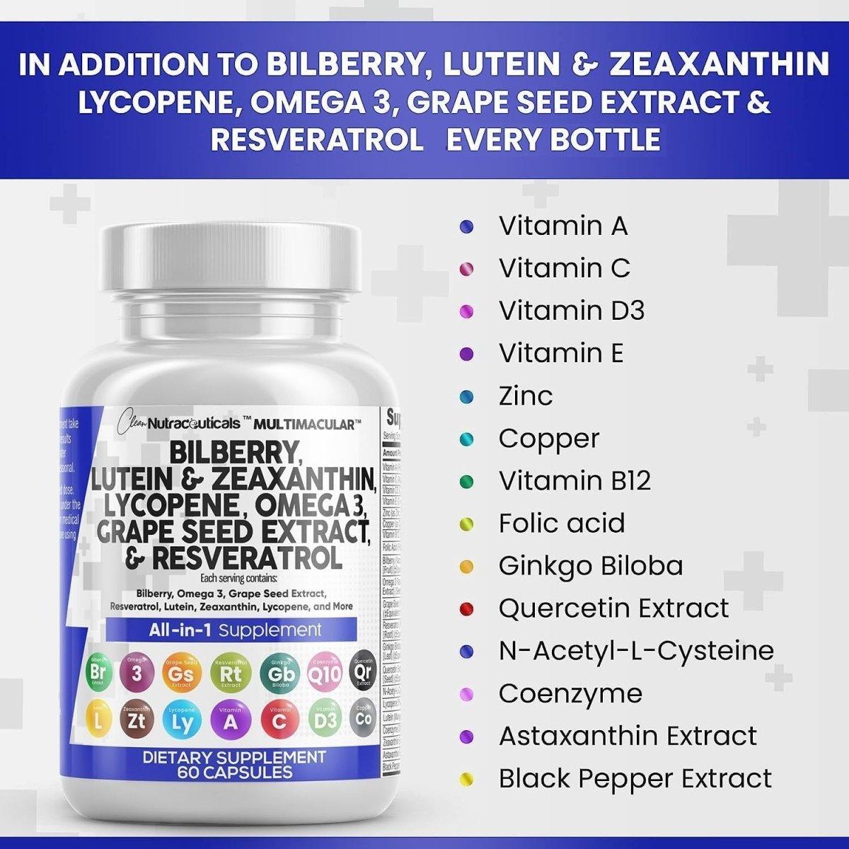 Advanced Eye Care Multivitamin Supplement - 60 Capsules