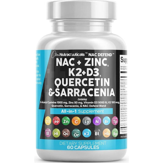 Powerful NAC Immunity Booster Supplement - 60 Capsules - Mycosmeticslondon