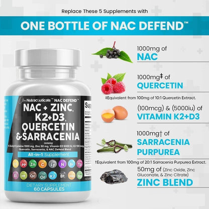 Powerful NAC Immunity Booster Supplement - 60 Capsules