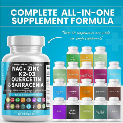 Powerful NAC Immunity Booster Supplement - 60 Capsules