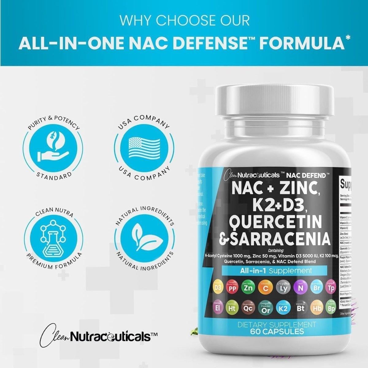 Powerful NAC Immunity Booster Supplement - 60 Capsules