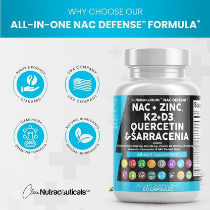 Powerful NAC Immunity Booster Supplement - 60 Capsules