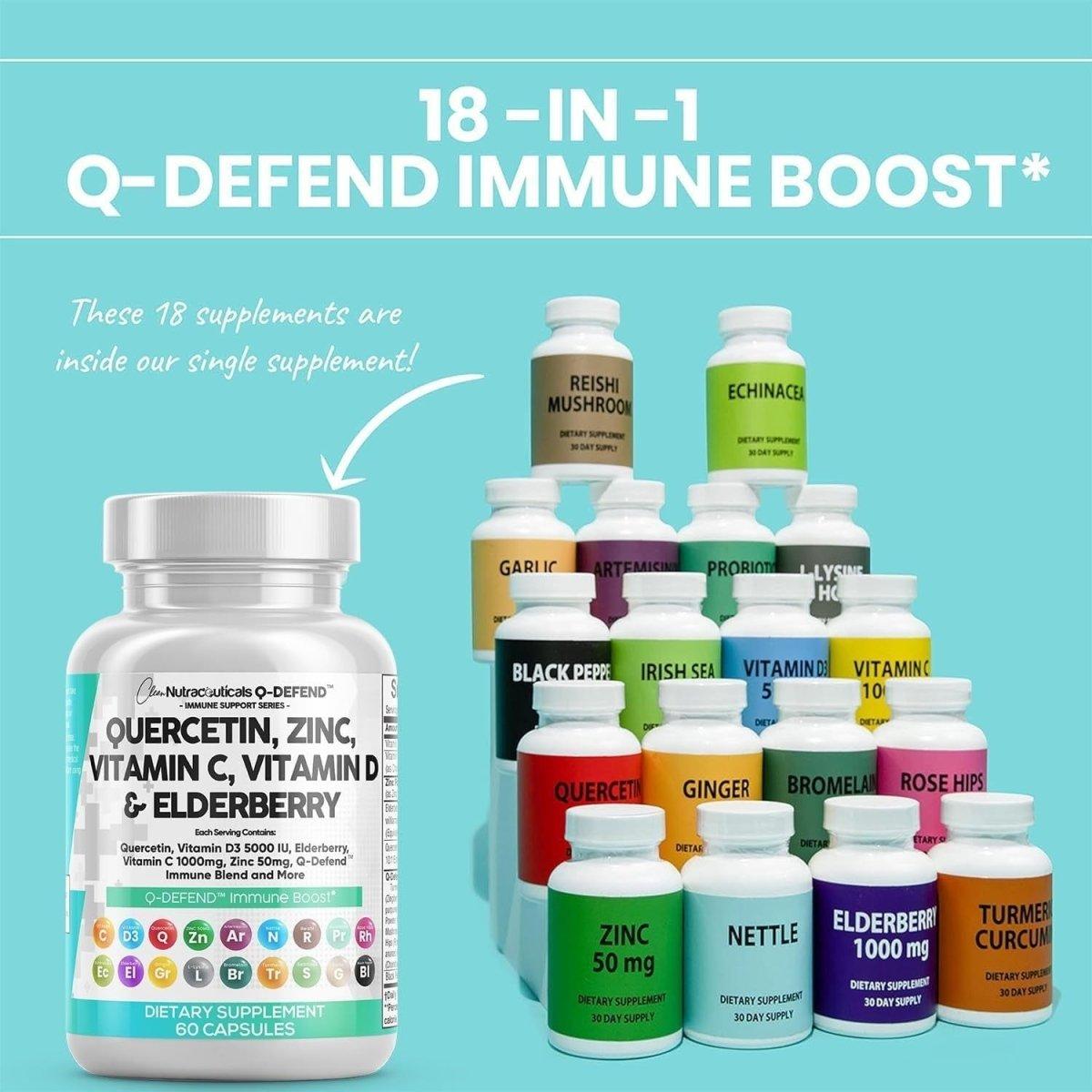 Natural Immune Support Vitamin Booster - 60 Capsules