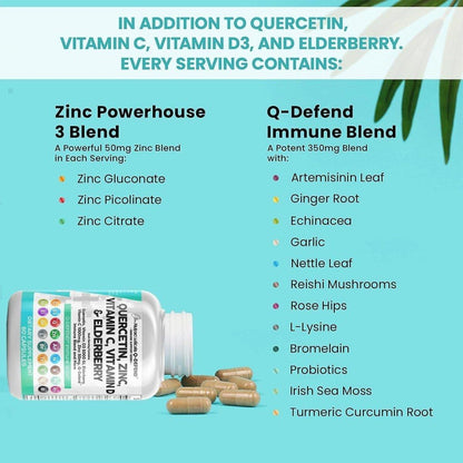 Natural Immune Support Vitamin Booster - 60 Capsules
