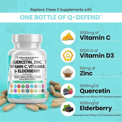 Natural Immune Support Vitamin Booster - 60 Capsules