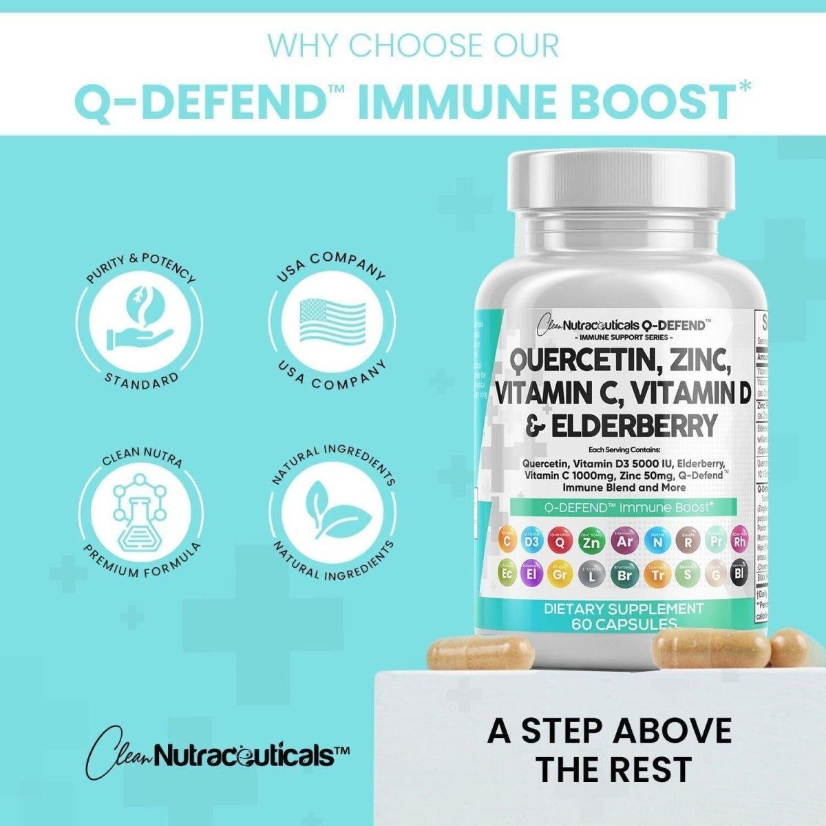 Natural Immune Support Vitamin Booster - 60 Capsules