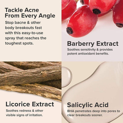 Salicylic Acid Acne Spray for Body & Back Breakouts