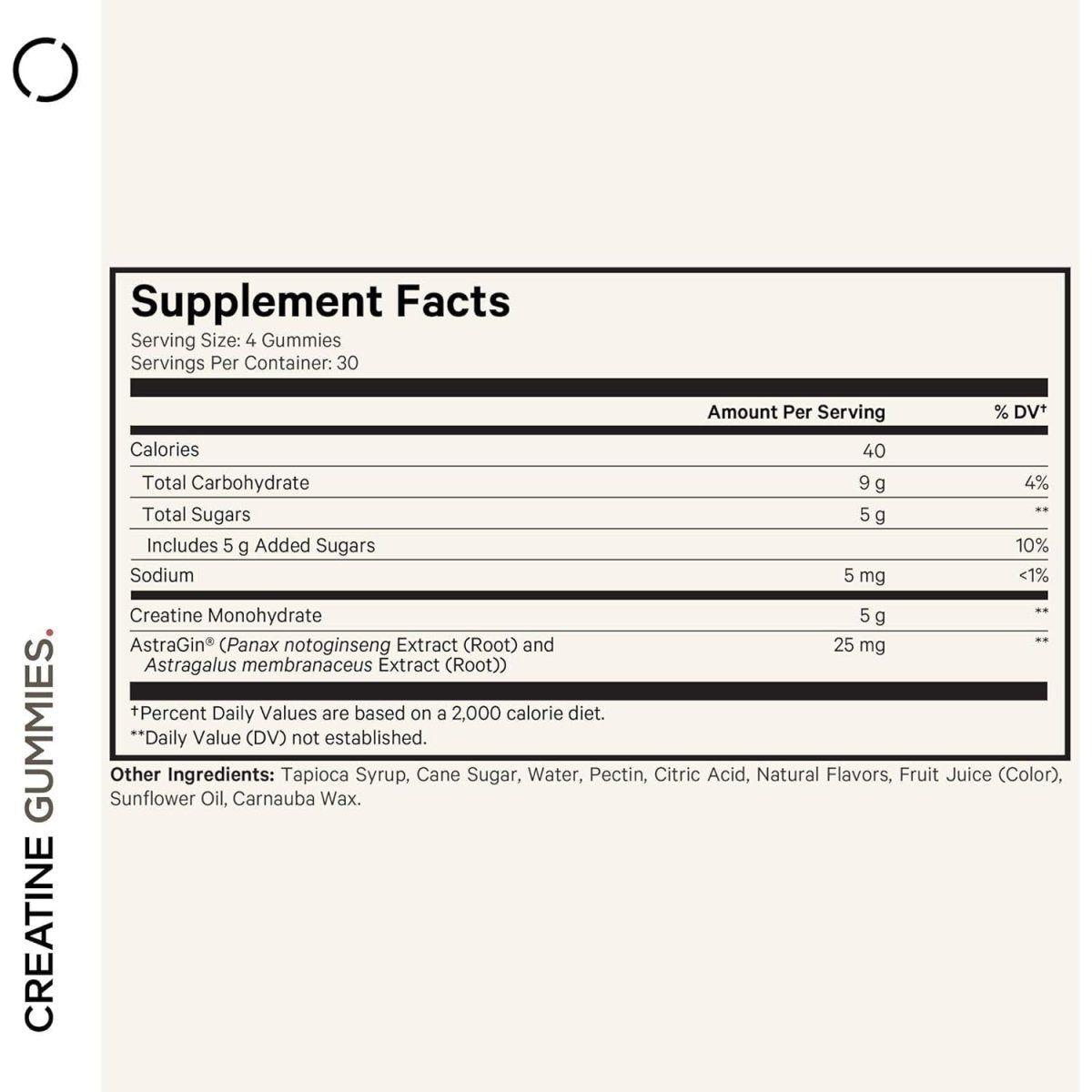 Vegan Creatine Gummies with AstraGin for Muscle Support