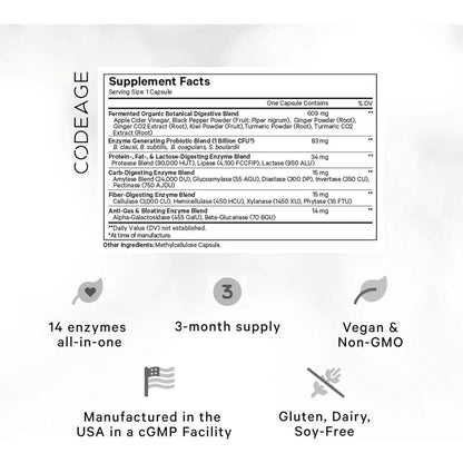 Natural Gut Health Supplements with Probiotics & Enzymes
