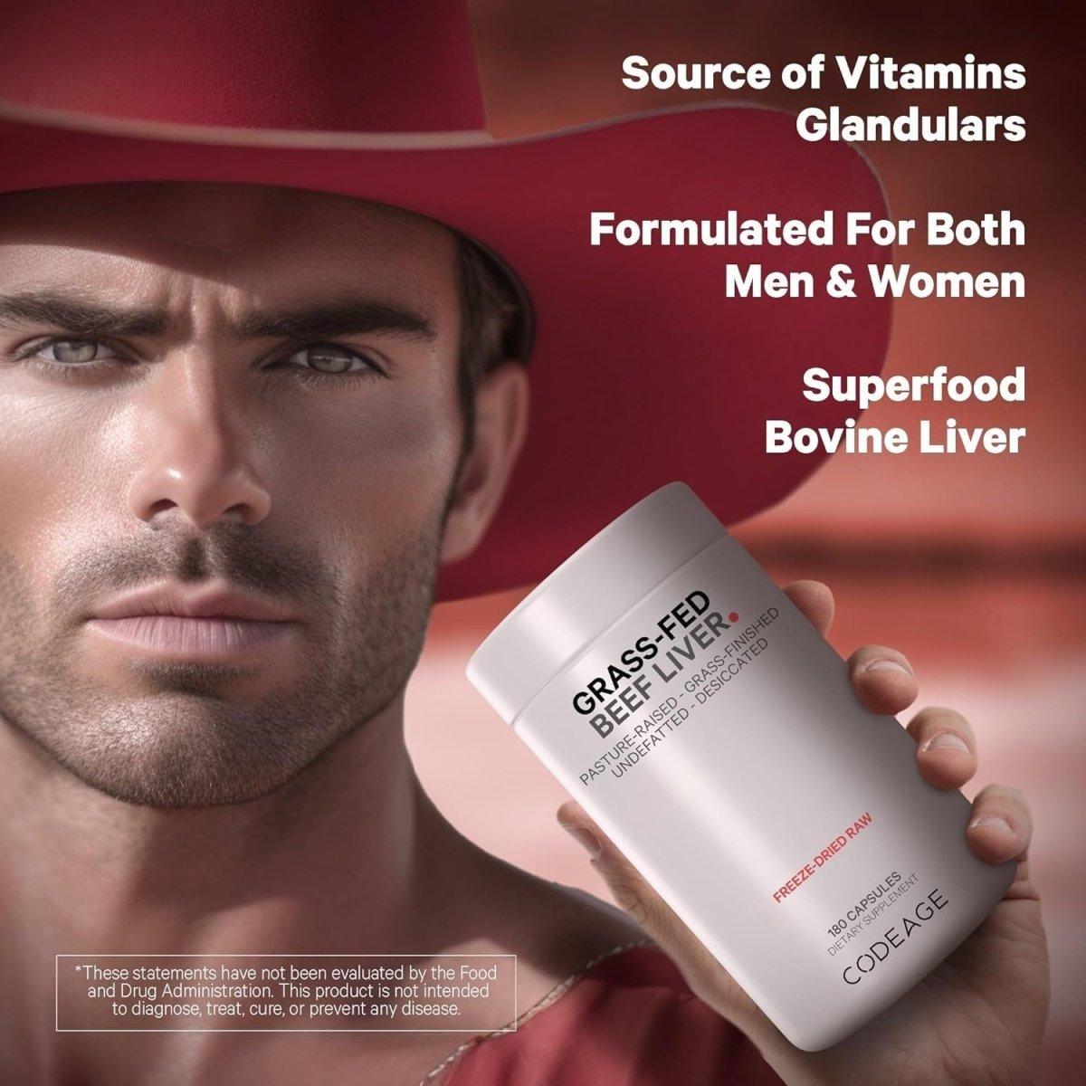 Natural Beef Liver Capsules 3000mg Non GMO Supplement