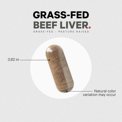 Natural Beef Liver Capsules 3000mg Non GMO Supplement