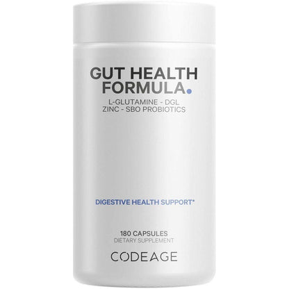 Natural Gut Support Supplement - 180 Vegan Capsules - Mycosmeticslondon