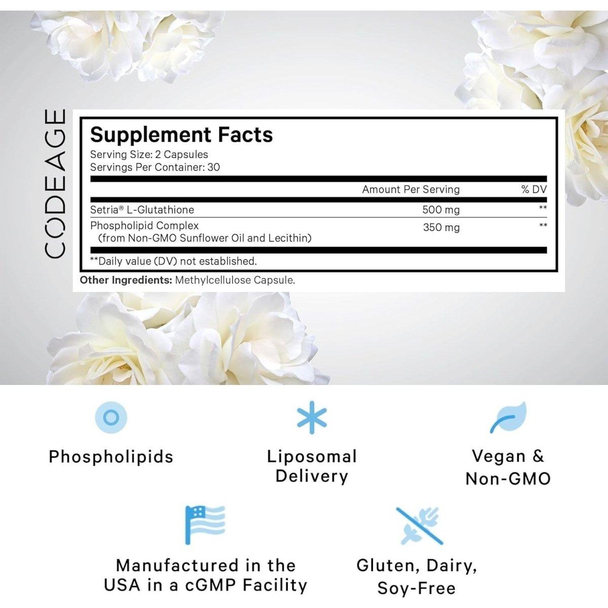 Vegan Glutathione Capsules 500mg for Detox Support
