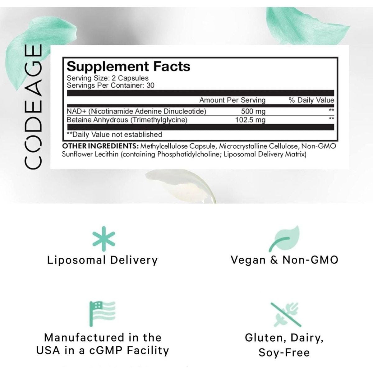 Premium Liposomal NAD+ Capsules 500mg